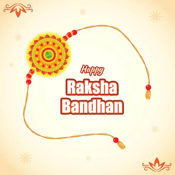 Ilustración Vectorial Para Festival Indio Raksha Bandhan Significa Hilo Del — Vector de stock