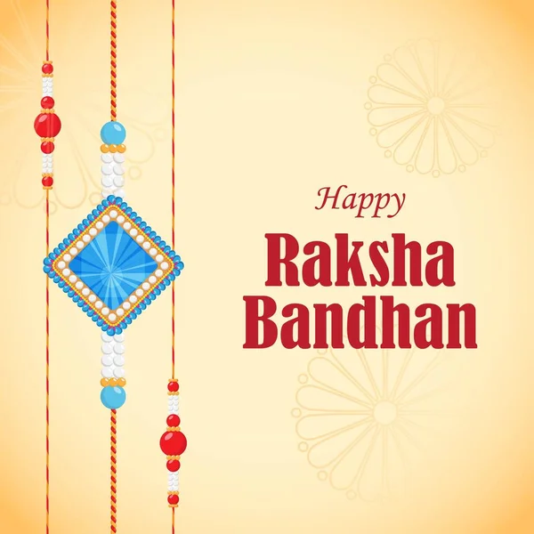 Ilustración Vectorial Para Festival Indio Raksha Bandhan Significa Hilo Del — Vector de stock