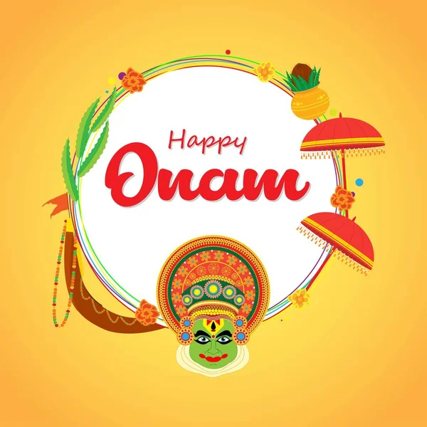 Illustration Vecteur Bannière Offre Salut Pour Festival Indien Onam Signifie — Image vectorielle