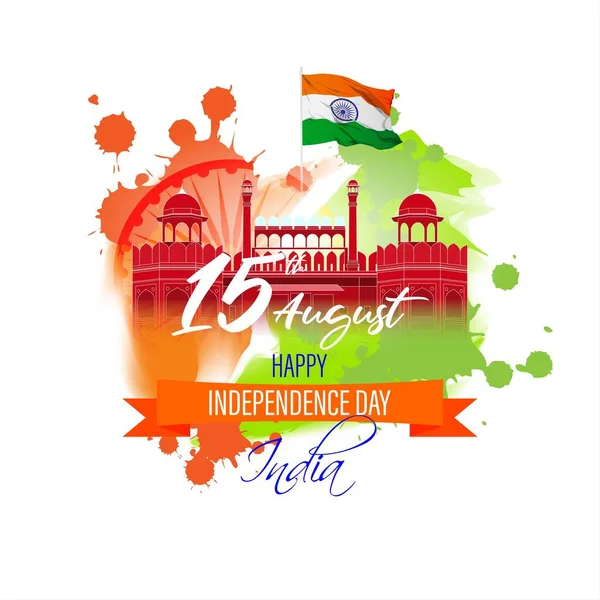 Ilustración Vectorial Para Independencia India Día Agosto — Vector de stock