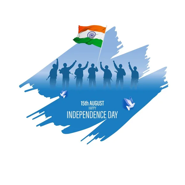 Векторная Иллюстрация Дню Независимости Индии Августа — стоковый вектор