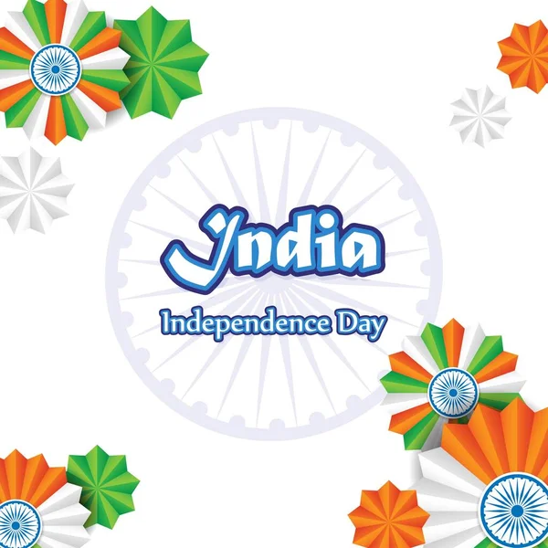 Illustration Vectorielle Pour Fête Indépendance Indienne Août — Image vectorielle