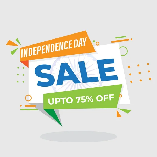 Vector Illustration Indian Independence Sale Banner 15Th August — Stockový vektor