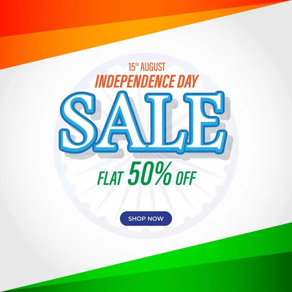 Διανυσματική Απεικόνιση Για Την Ινδική Banner Πώληση Ανεξαρτησία 15Η Αυγούστου — Διανυσματικό Αρχείο
