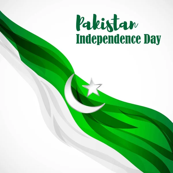 Vector Illustration Happy Pakistan Independence Day August — Stock Vector