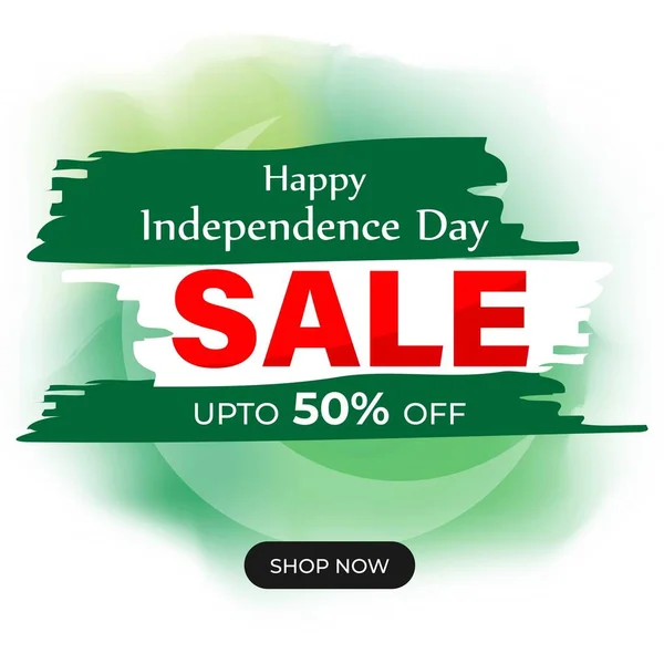 Vector Illustration Pakistan Independence Day Sale Banner — Διανυσματικό Αρχείο