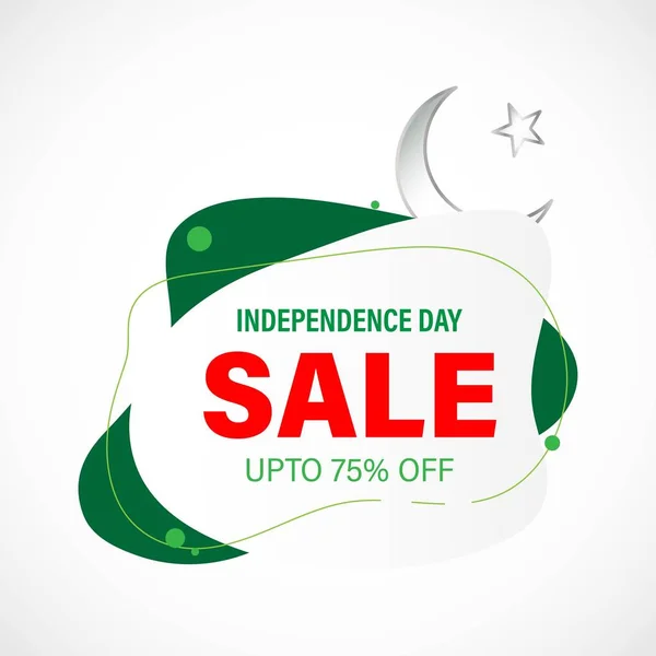Vector Illustration Pakistan Independence Day Sale Banner — Stockový vektor