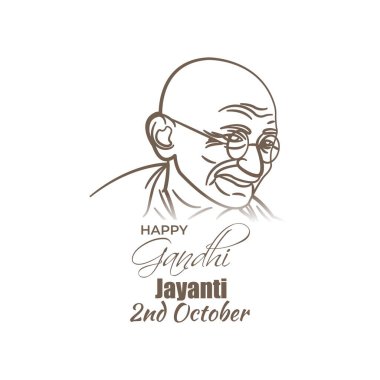 Mutlu Gandi Jayanti-21 Ekim için vektör illüstrasyonu