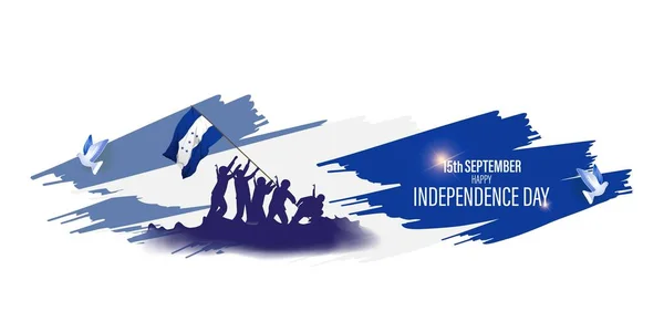 Εικονογράφηση Διάνυσμα Ευτυχισμένη Ημέρα Ανεξαρτησίας Ονδούρα — Διανυσματικό Αρχείο