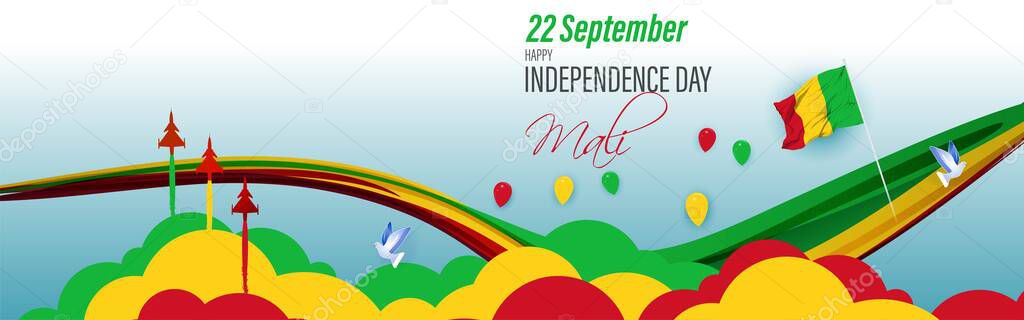 vector illustration for independence day-Mali-22 September