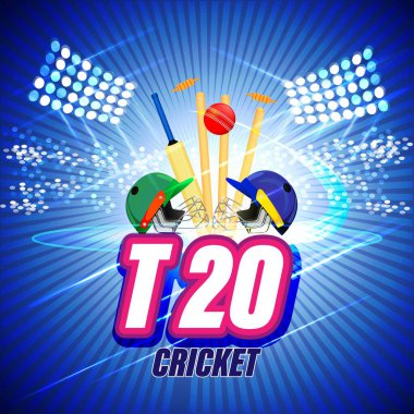 ICC Erkekler T20 Dünya Kupası kriket şampiyonası soyut arkaplan.