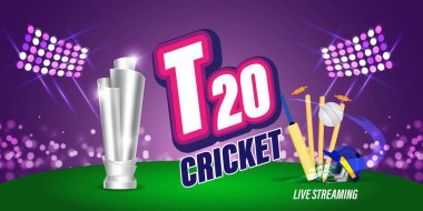 ICC Erkekler T20 Dünya Kupası kriket şampiyonası soyut arkaplan.