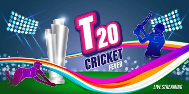 ICC Erkekler T20 Dünya Kupası kriket şampiyonası soyut arkaplan.