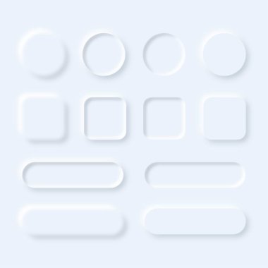 Neumorfik kullanıcı arayüzü düğmesi ayarlandı.