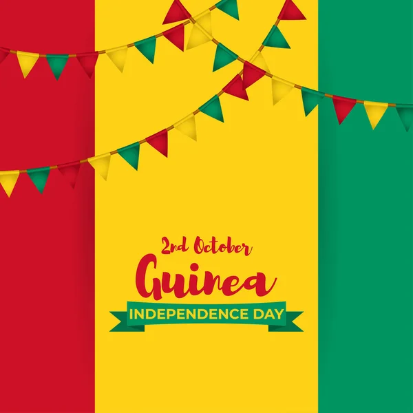 Ilustración Vectorial Para Independencia Guinea Día Octubre — Archivo Imágenes Vectoriales