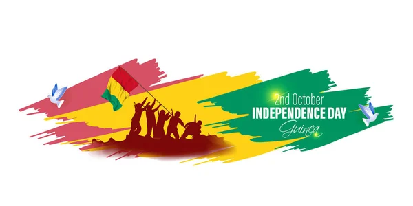 Vektorillustration Für Den Unabhängigkeitstag Von Guinea Oktober — Stockvektor
