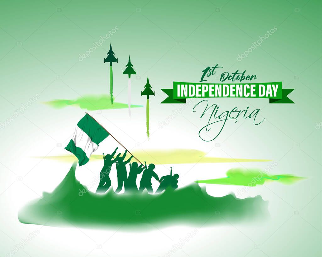 vector illustration for Nigeria independence day -01st October