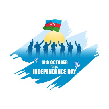 Azerbaycan bağımsızlık günü için vektör çizimi.