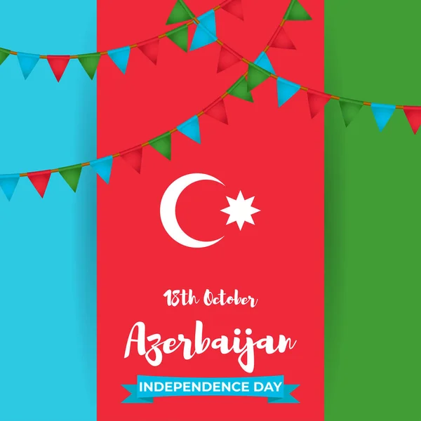 Ilustración Vectorial Para Día Independencia Azerbaiyán — Archivo Imágenes Vectoriales