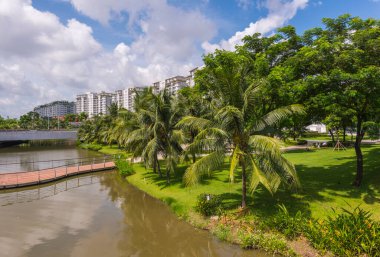 Zaman: 26 Haziran 2021. Yer Ho Chi Minh Şehri. Manzara fotoğrafı: Sarina kentindeki binalar (Vietnam)