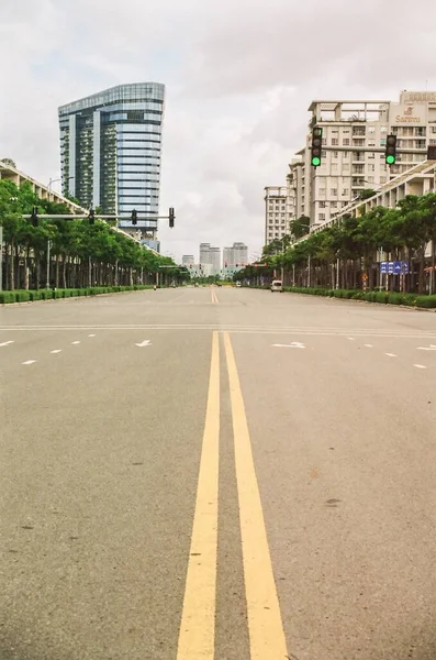 Hora Julio 2021 Ubicación Ciudad Chi Minh Paisaje Fotográfico Edificios — Foto de Stock