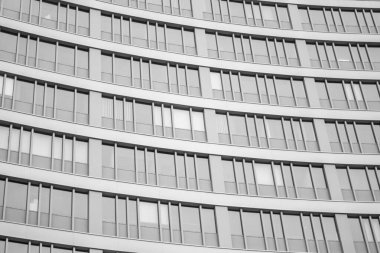 gray facade of an office building. background , wallpaper