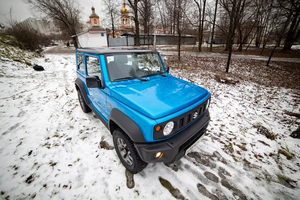 Moskova Rusya Ocak 2020 Yeni Mini Suv Suzuki Jimny Static — Stok fotoğraf