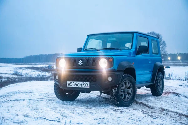 Moskova Rusya Ocak 2020 Yeni Suzuki Jimny Mini Suv Kış — Stok fotoğraf