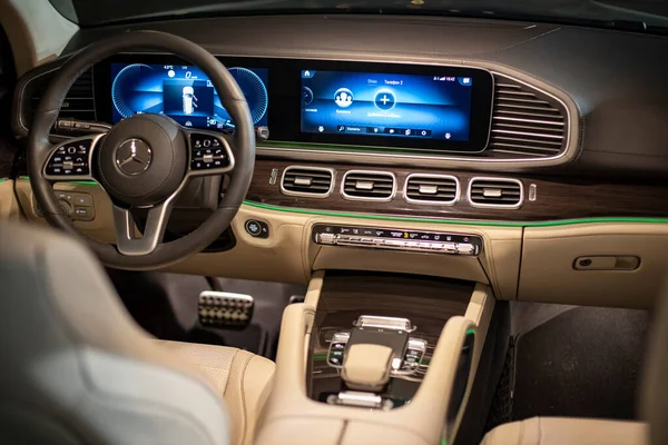 2019 Moscow Russia December Drivers Dashboard Empt Light Interior Premium — 스톡 사진