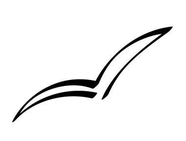 Beyaz arkaplanda el çizimi (V) işaretleri izole edildi. Vektör kontrol listesi işareti. skeç işaretleri. kuş çizim el çizimi vektör illüstrasyonu