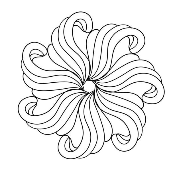 Flor Dibujada Mano Scribble Floral Planta Elemento Doddles Estilo Elemento — Archivo Imágenes Vectoriales