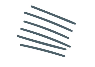 Paralel çizgiler tebeşir simgesi. Elle çizilmiş gri felçler. Tek renkli vektör elementleri