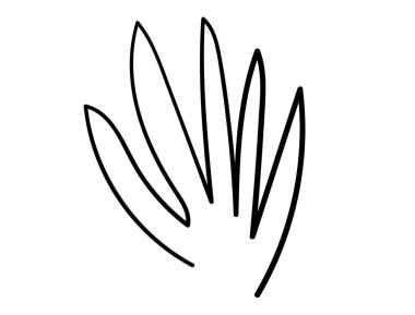 Çalı bitkisi vektör el çizim elementi çizimi çizimi