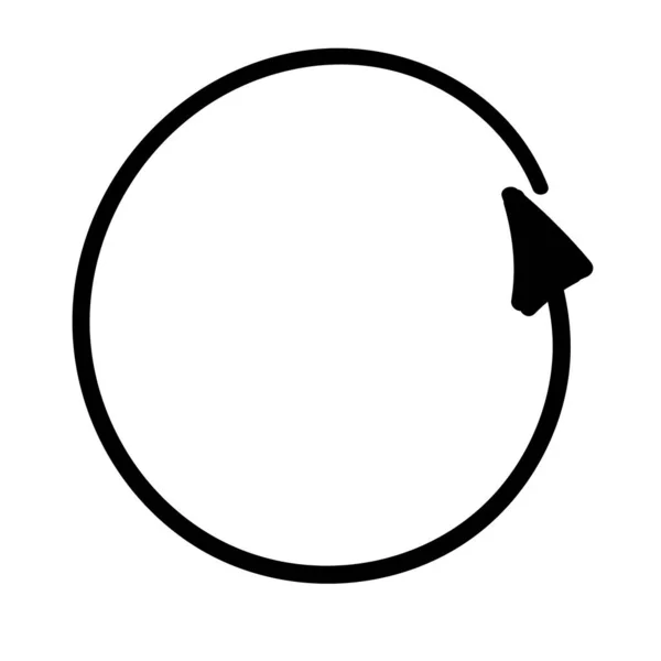 Cornice Curva Freccia Cerchio Scarabocchio Disegnato Mano Illustrazione Vettoriale — Vettoriale Stock