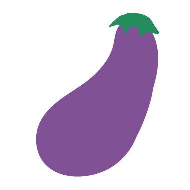 mor patlıcan karalama stili vektör elementi. el çizimi 