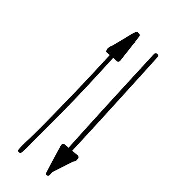 Siyah eşit işaret okları. Karalama vektör elemanı. el çizimi