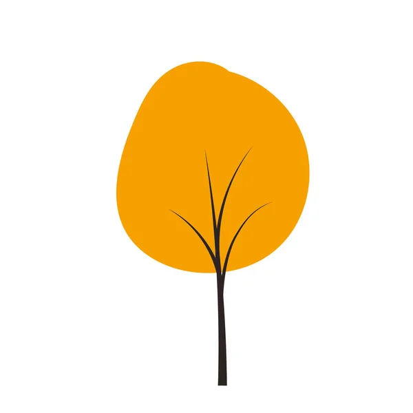 Orange Höst Träd Klottrar Vektor Någon Säsong Vinter Vår Somrar — Stock vektor