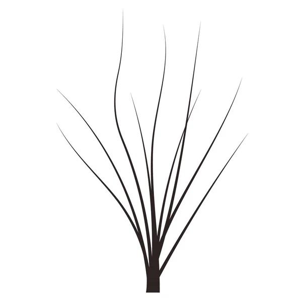 ゲームデザインのためのハゲ手描きツリーベクトルイラスト要素 王冠のない冬の木 死んだ — ストックベクタ