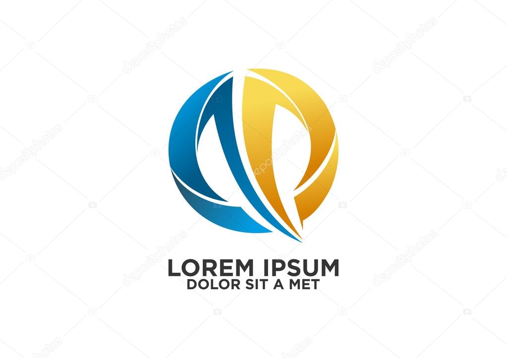 Abstract circle business service logo