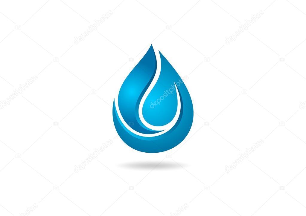 Water drop 3D logo