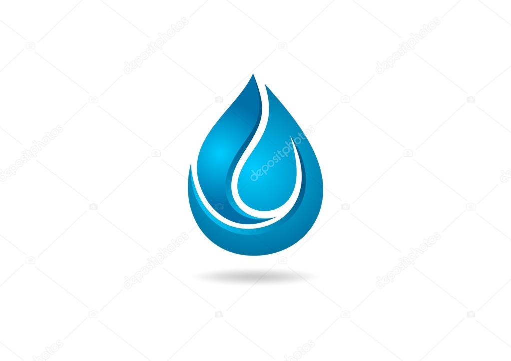 Water drop 3D logo, icon,symbol,design , vector