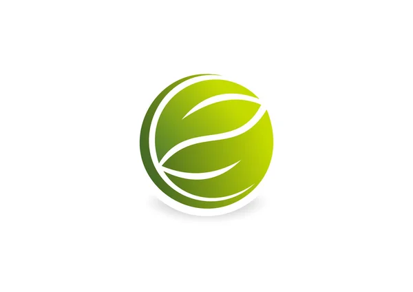 Logo eco foglia — Vettoriale Stock