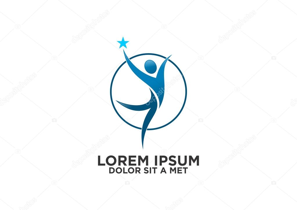Fit logo, human healthy symbol vector-icon,symbol, design, vector
