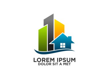 Ev-yapı-mimarlık-Emlak logosu-vektör