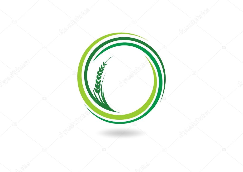 Farm logo, abstract ecology concept design
