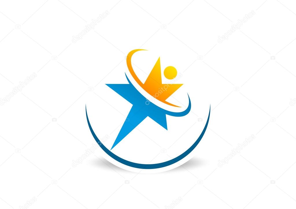 Star success education logo design vector
