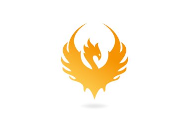 Soyut kuş logo tasarım simge vektör