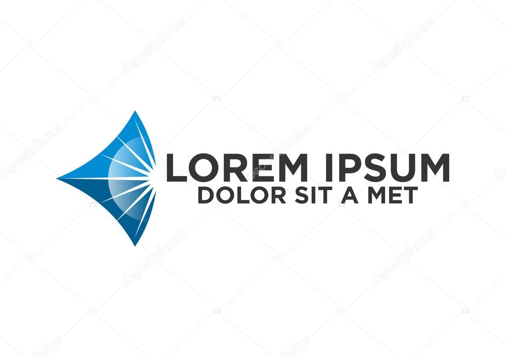 Spark star corporate identity logo design symbol vector