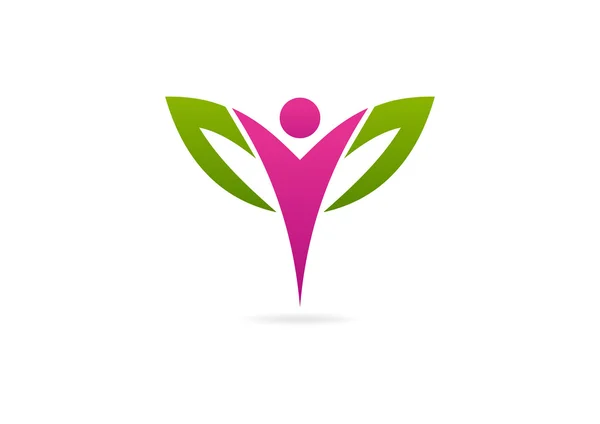 Vrouw Wellness-logo, prachtige spa ontwerp, huid zorg symbool pictogram vector — Stockvector