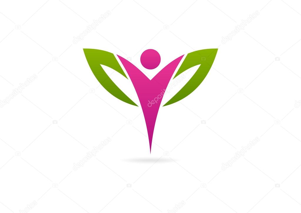 Woman wellness logo, beautiful spa design, skin care symbol icon vector